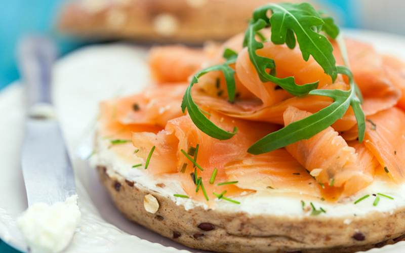 Bagel de salmon